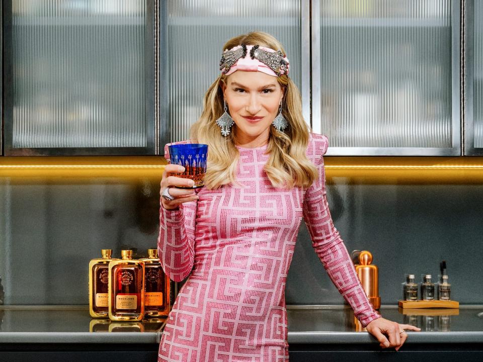 Julie Macklowe, with her whiskey