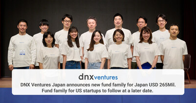 DNX Ventures announces new fund family for investing in startups in Japan.
Fund family for US startups to follow at a later date. Pictured: DNX Japan team