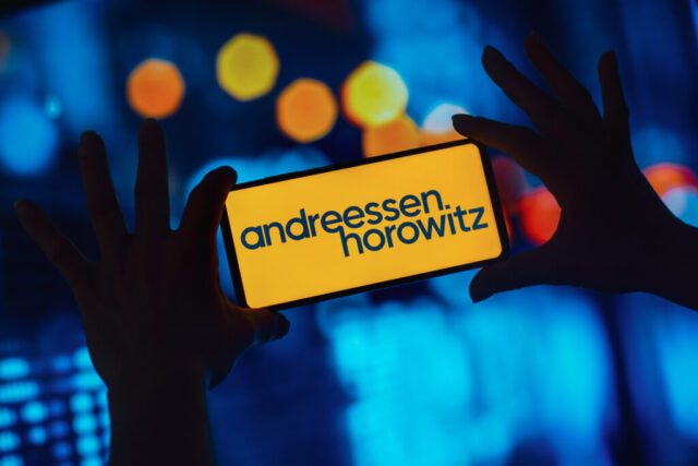 Andreessen Horowitz Logo Is Displayed on a Smartphone.