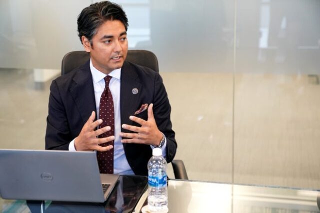 Cincinnati Mayor Aftab Pureval joined The Enquirer editorial board for a discussion on the Connected Communities planning initiative, Monday, June 3, 2024, at The Cincinnati Enquirer newsroom in Downtown Cincinnati.